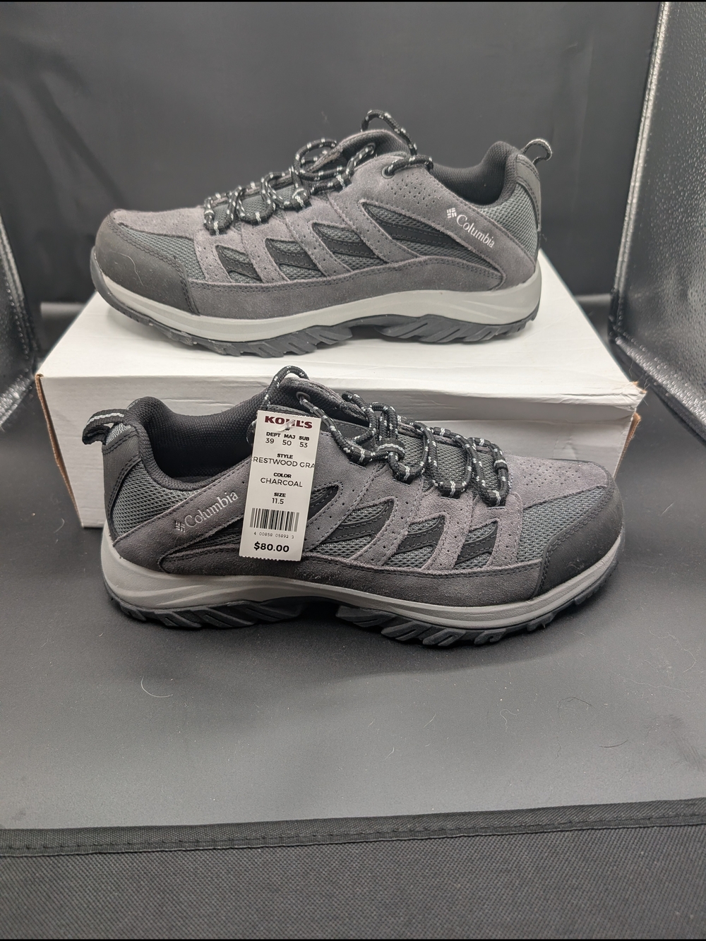 Columbia Men’s Charcoal Gray Trail Low-Top Sneakers